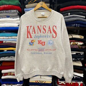 Vintage Kansas Jayhawks Sweatshirt, Retro University of Kansas Mens Womens Shirt